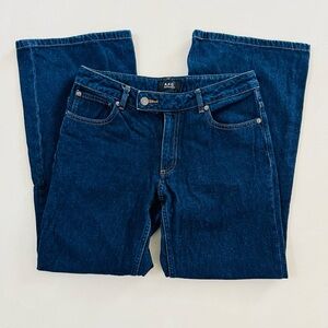 APC Isadora Natural Denim Mid Rise Flare Jeans 28